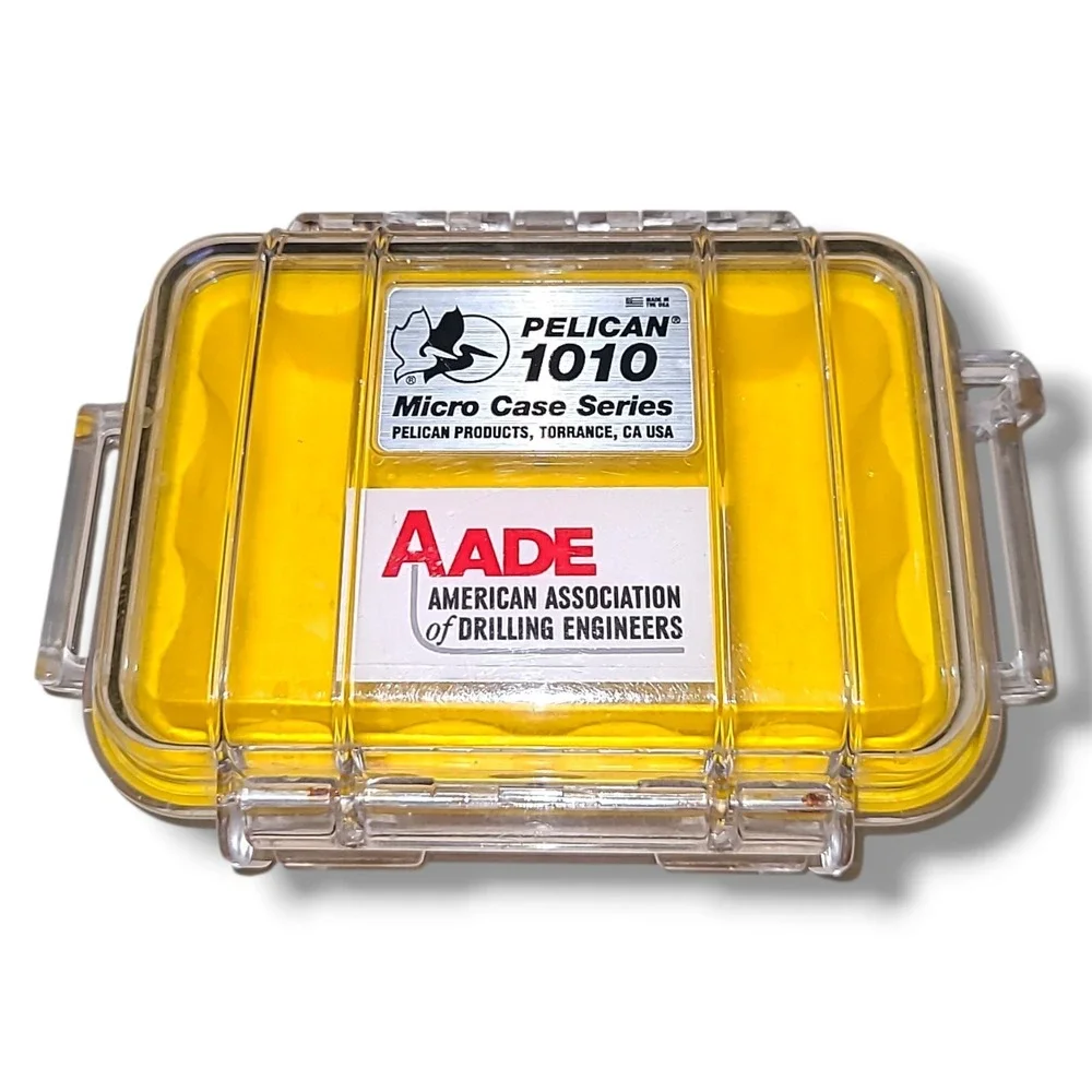 Pelican 1010 Micro Case Clear Yellow Waterproof Hard Case AADE Promo USA EUC